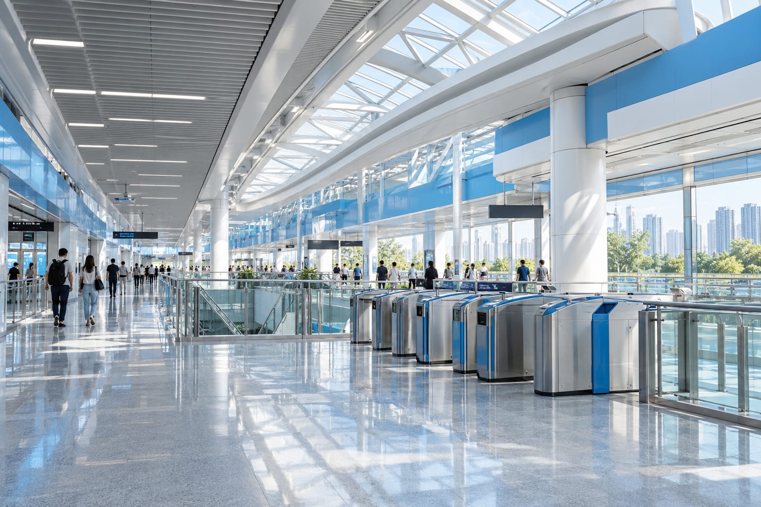 现代轨道交通车站空间示意图
